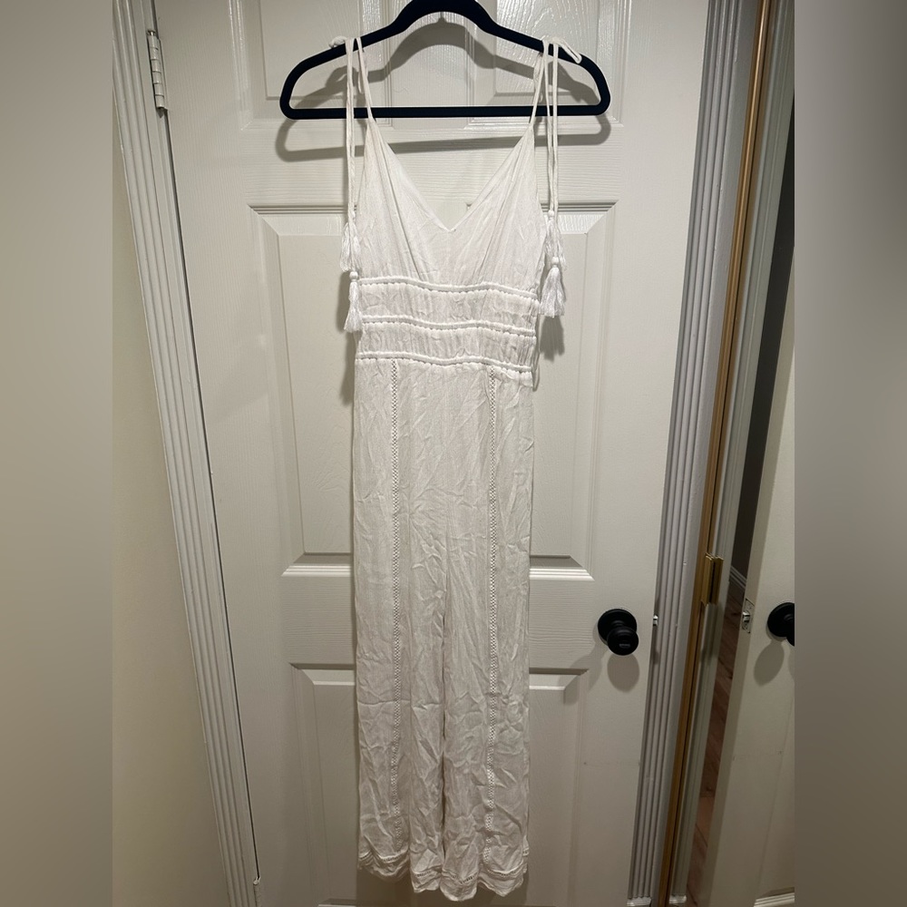Comfy and Cute White Jumpsuit